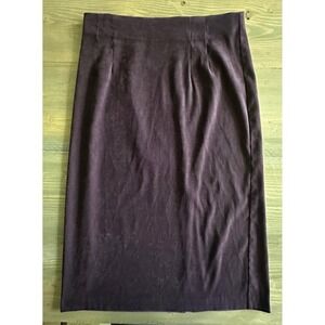 Briggs Petite Vintage Darkle Purple Knit Pencil Skirt High Waist 12P